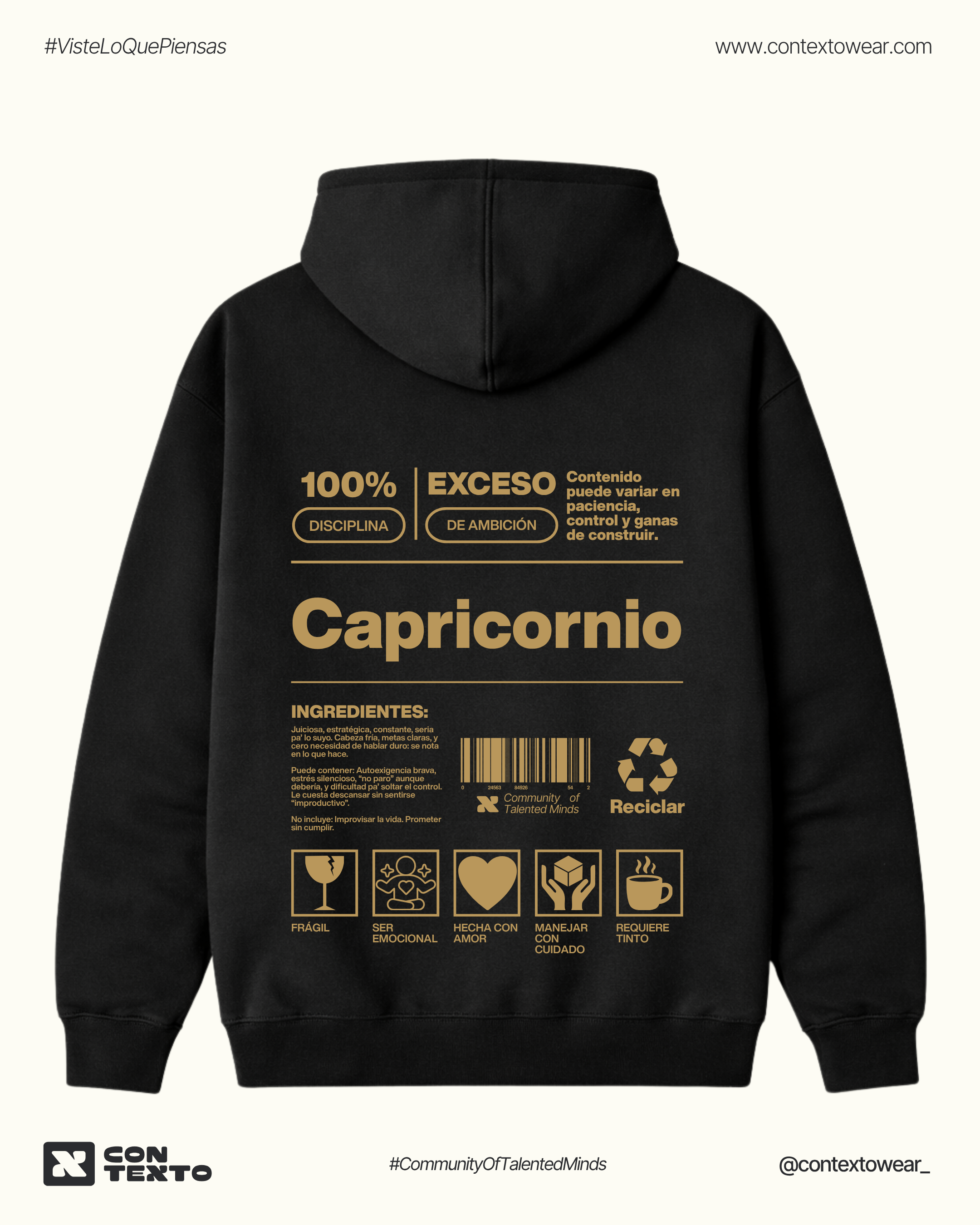 Hoodie Capricornio - Mujer
