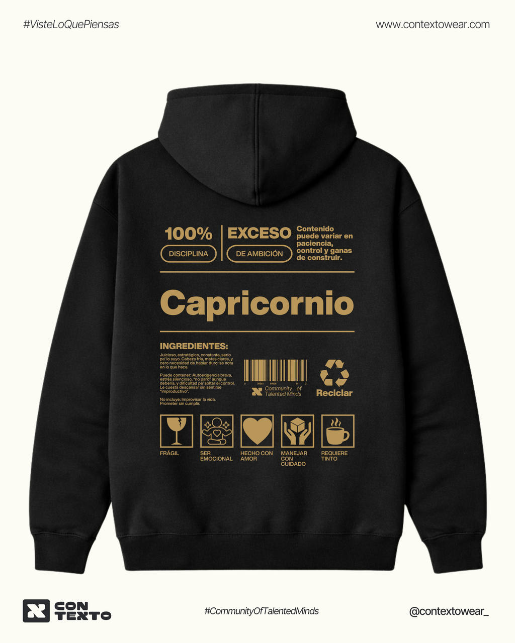 Hoodie Capricornio - Hombre