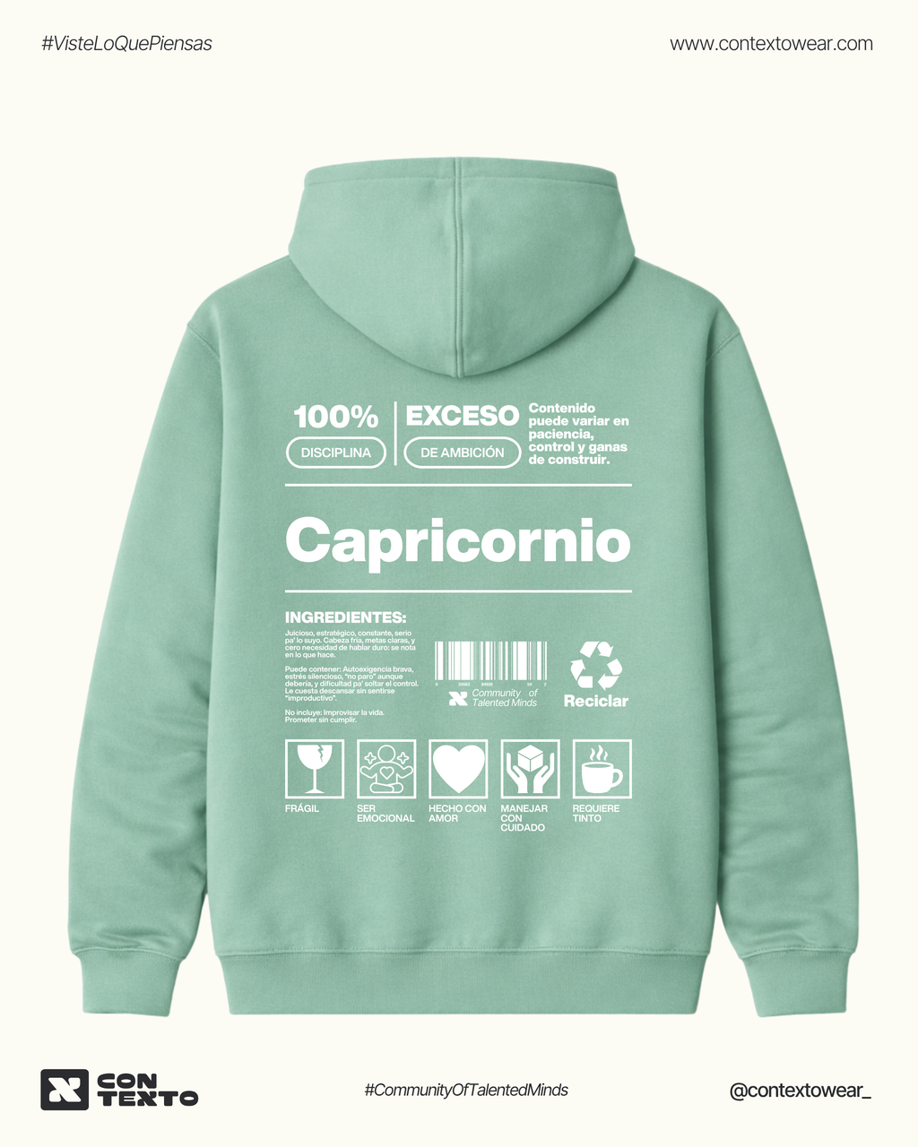 Hoodie Capricornio - Hombre