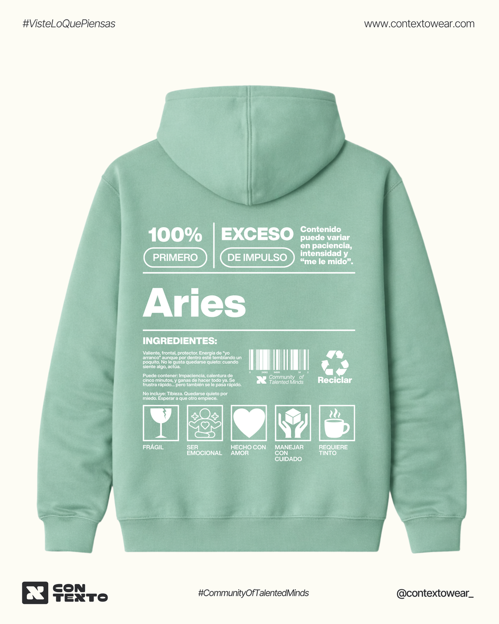 Hoodie Aries - Hombre