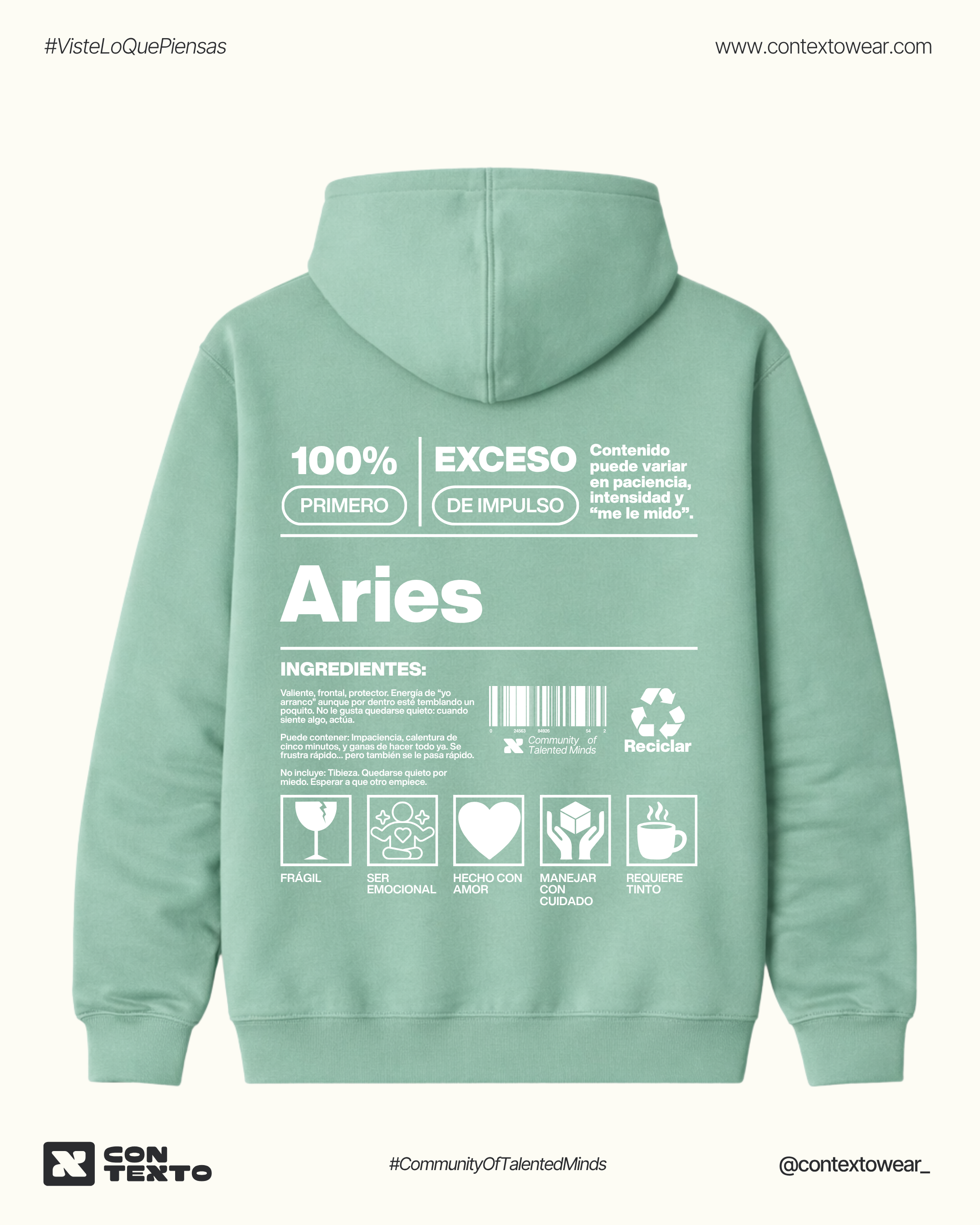 Hoodie Aries - Hombre