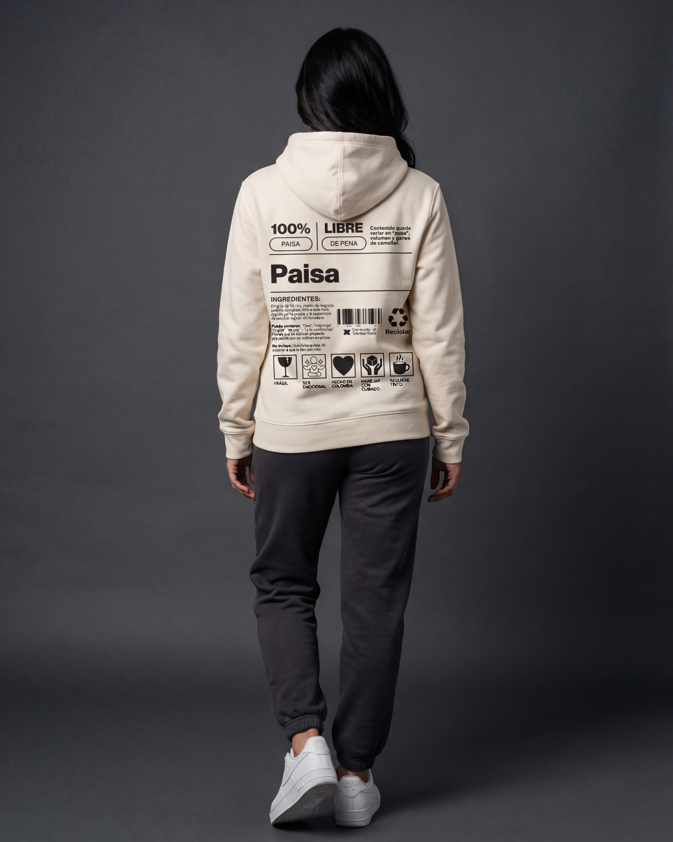 Hoodie Paisa Mujer